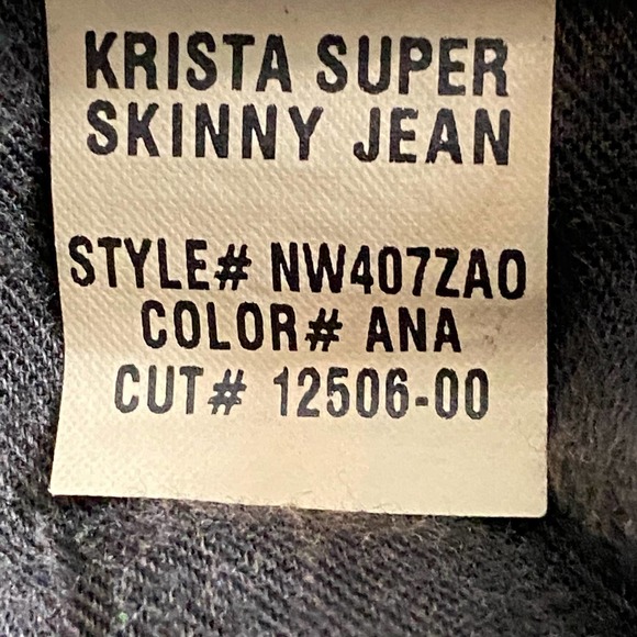Hudson Krista Super Skinny Denim Jeans Ana Gray Size 26 - Picture 8 of 11